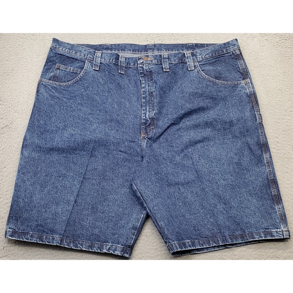 Wrangler Carpenter Shorts Mens 48‎ Blue Dungarees Loose Fit High Rise Flat Front